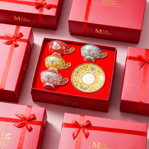 Medau European-style bone porcelain coffee cup gift box upscale refined English style Lower afternoon tea tea set for wedding Joary Gift