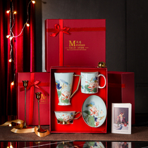 Bone Porcelain Mark Cup Coffee Cup Suit Upscale Business Joe Relocation Birthday Gift Wedding Gift Companion Gift