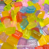 Прозрачный квадратный кремовый чехол для телефона, аксессуар для волос ручной работы