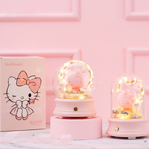 Dream Glass Water Crystal Ball Music Box Princess Ten-year-old Child Creative Girl Birthday Gift Eight Soundbox Swing