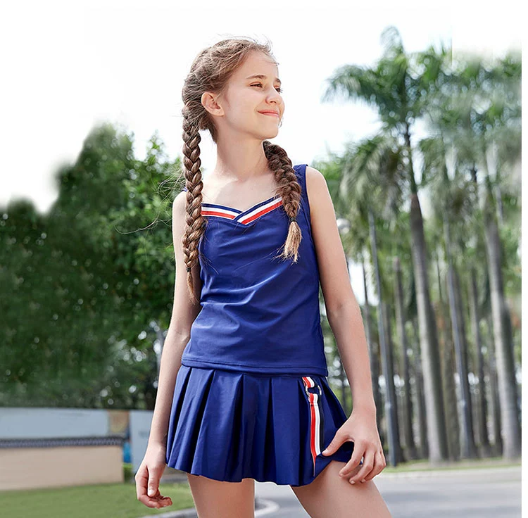 Cô gái đồ bơi trẻ em lớn đồ bơi công chúa 9 váy phong cách 10 cô gái 15 tuổi 12 sinh viên 13 cô gái chia áo tắm quần áo trẻ em nam