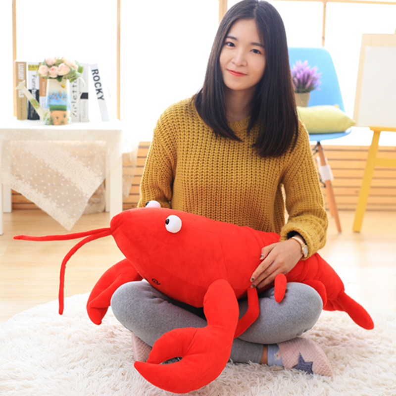 Lobster Simulation Doll Crab plush toy little girl diy large doll sleeping around