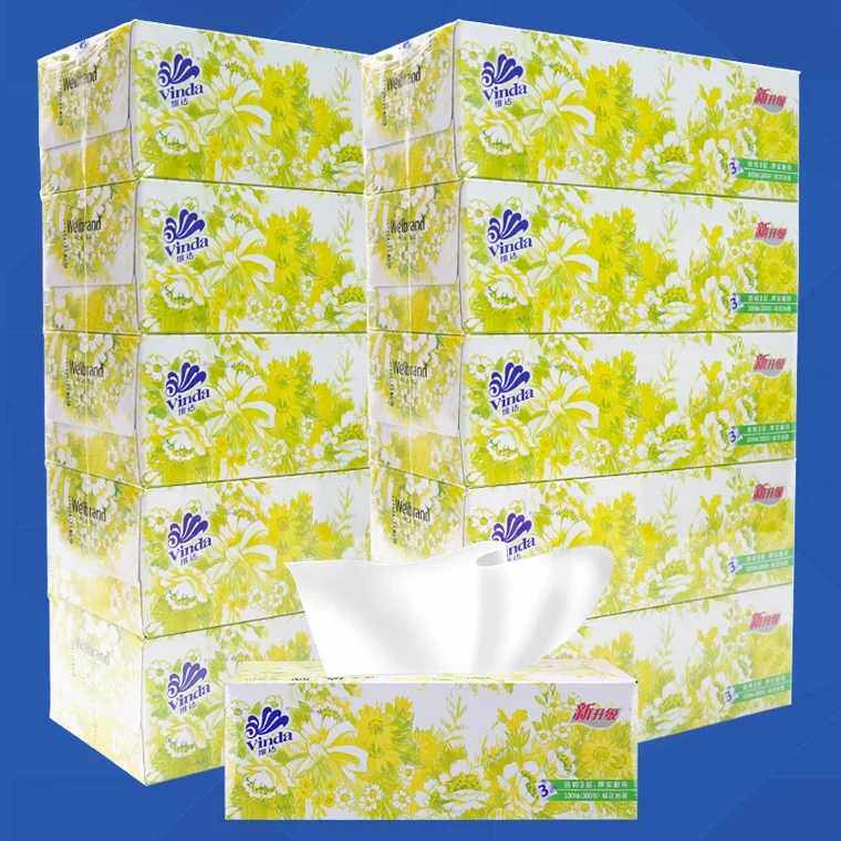 Office storage basket new pen holder napkin toilet paper box 100 pump x5 box osmanthus Qinxiang household paper paper