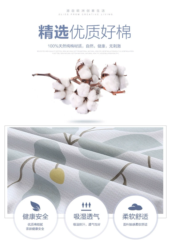 Hengyuanxiang tấm một mảnh cotton đôi 1,8m nữ ren rộng 2 mét cotton 1,5m đơn ba mảnh - Khăn trải giường