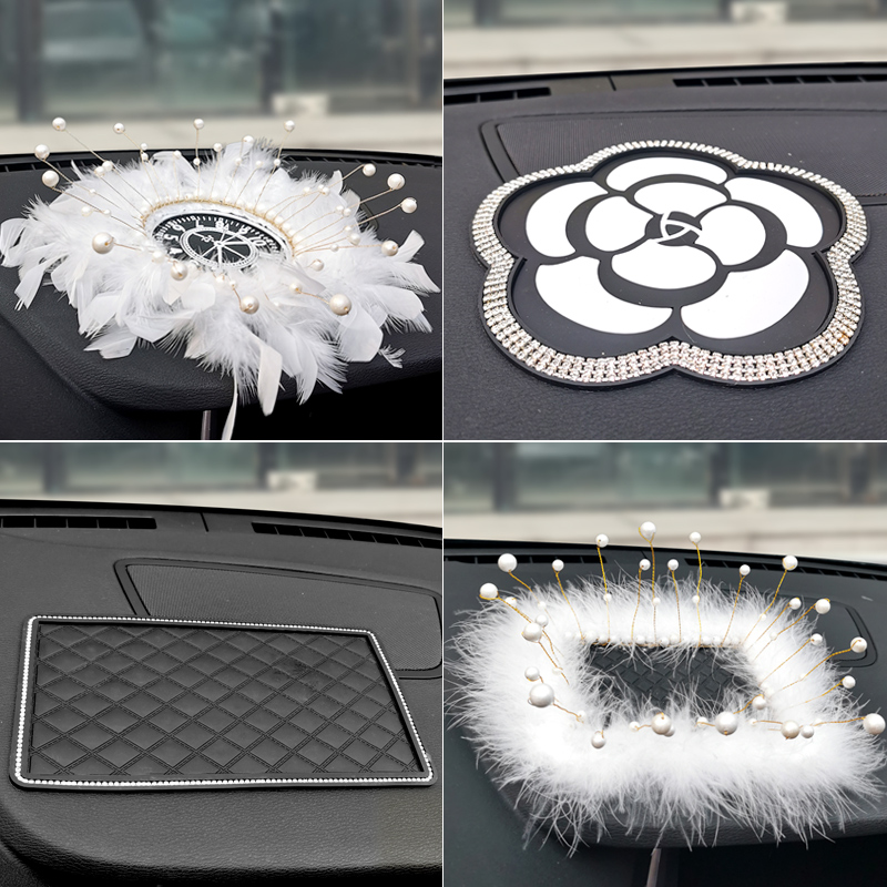 Car ornaments anti-skid pad dashboard large high temperature resistant silicone cute creative car mobile phone perfume storage pad