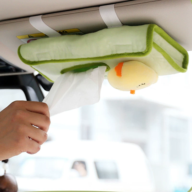 Car paper tissue box car paper towel pumping cartoon -type creative sunburn car on board pumping boxes car supplies