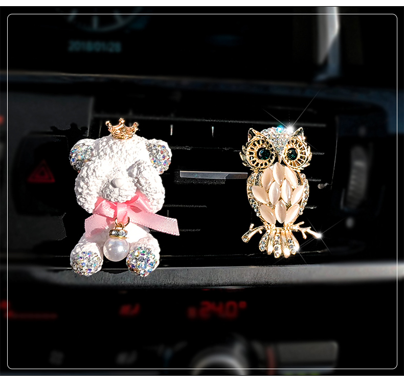 Owl phim hoạt hình xe nước hoa điều hòa không khí cửa ra vào xe hơi nước hoa trang trí xe cung cấp xe hương thơm đồ trang sức đồ trang sức trang trí taplo ô tô đẹp