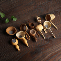 Bamboo tea filter Japanese tea ceremony Meng Zong bamboo root filter spoon bamboo tea tea leak tea set creative filter tea