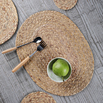 Kens Japanese straw mat heat insulation mat household anti-scalding cup mat round table plate mat bowl mat pan mat non-slip