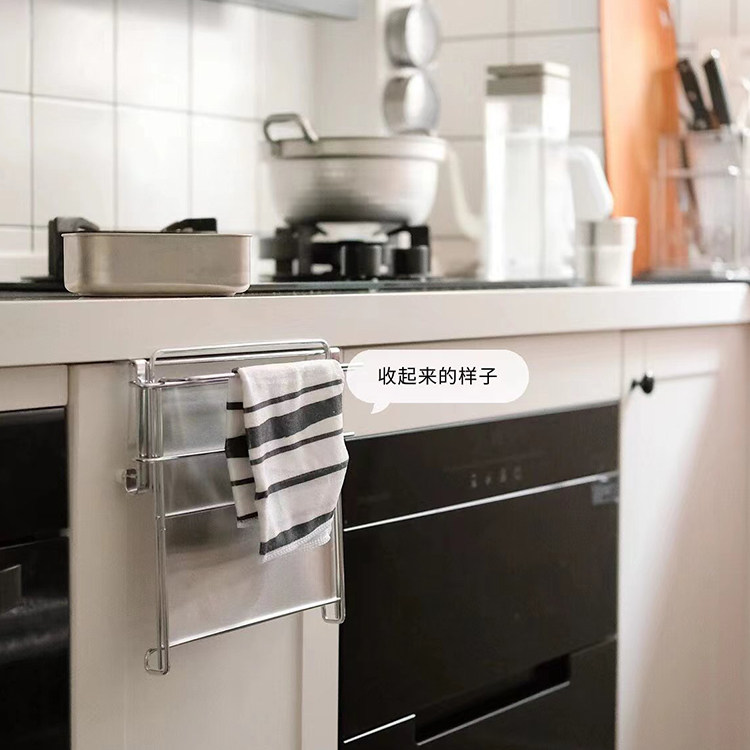 Maximize Kitchen Space: Foldable Stainless Steel Counter & Cabinet Rack - Detail image 4