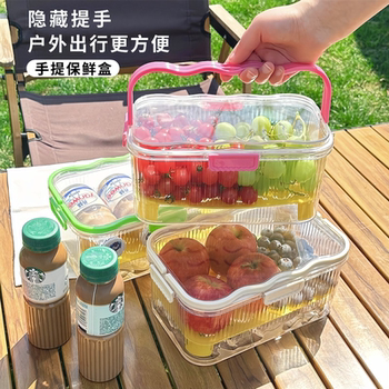 Handheld fresh-keeping box outdoor camping food grade lunch box