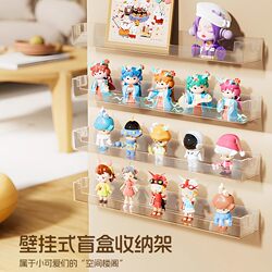 Hand-Made Box Suitable for Bubble Mart Cute Small Ornaments Lego Wall-Mounted Acrylic Blind Box Storage Display Stand