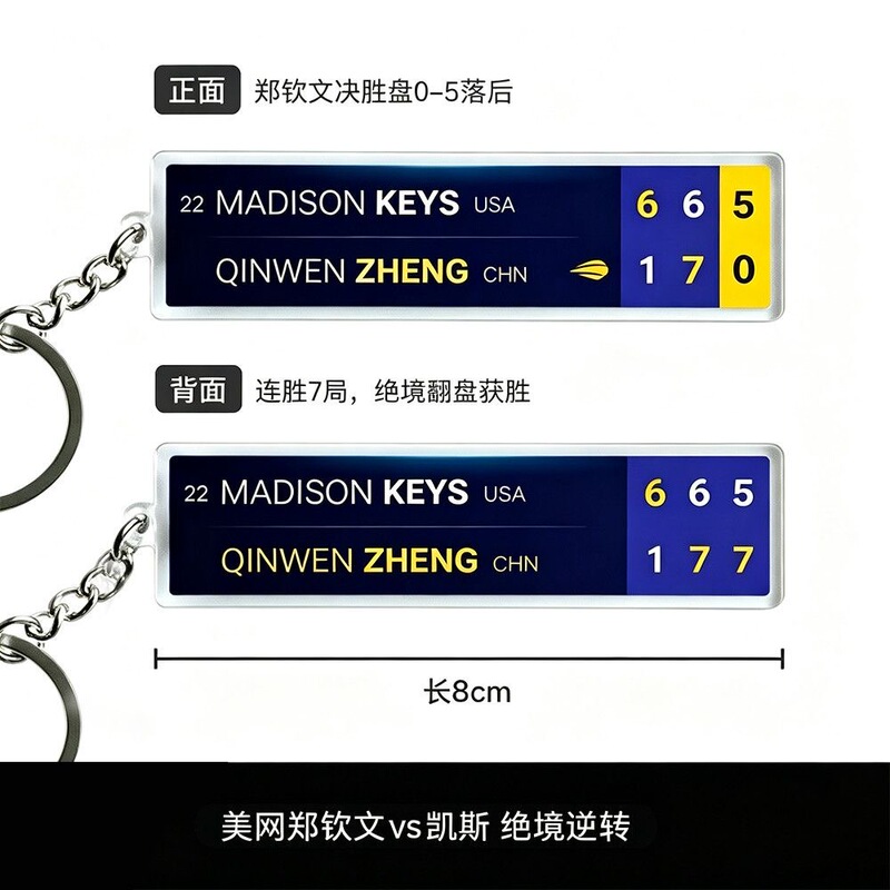 Zheng Qinwen Keis Desperate Comeback Keychain Commemorative Personalized Gift Acrylic Creative Backpack Pendant Gift Zheng Qinwen Keis Desperate Comeback Keychain Commemorative Personalized Gift Acrylic Creative Backpack Pendant Gift