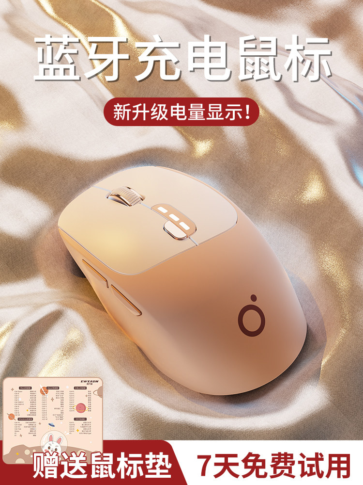 Forerunner Q5 Wireless Bluetooth Mouse Rechargeable Silent Model for Girls Laptop Office High Aesthetic Value Cute