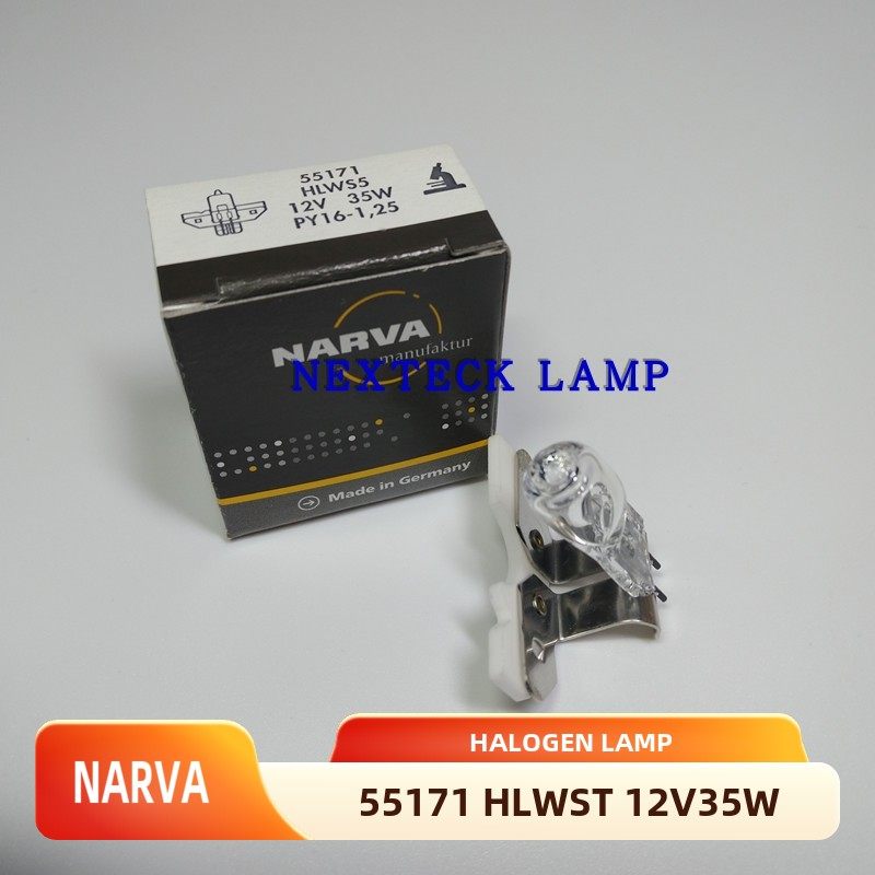 德国NARVA卤钨灯55171 12V35W HLWS5显微镜灯泡PY16-1.25投影仪灯