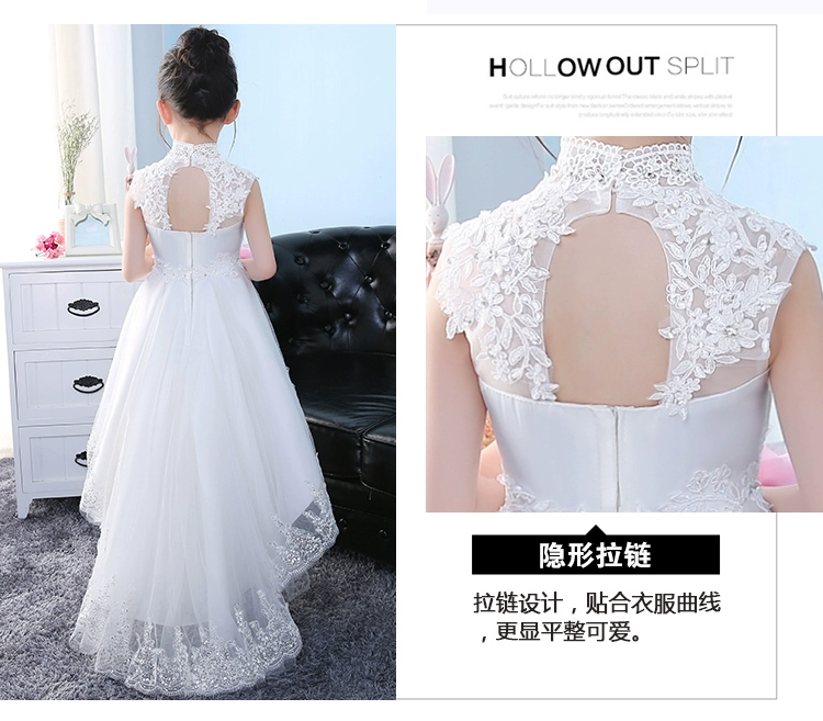 Váy bé gái váy công chúa váy hoa bé gái váy cưới pettiskirt piano trang phục dạ hội váy trắng