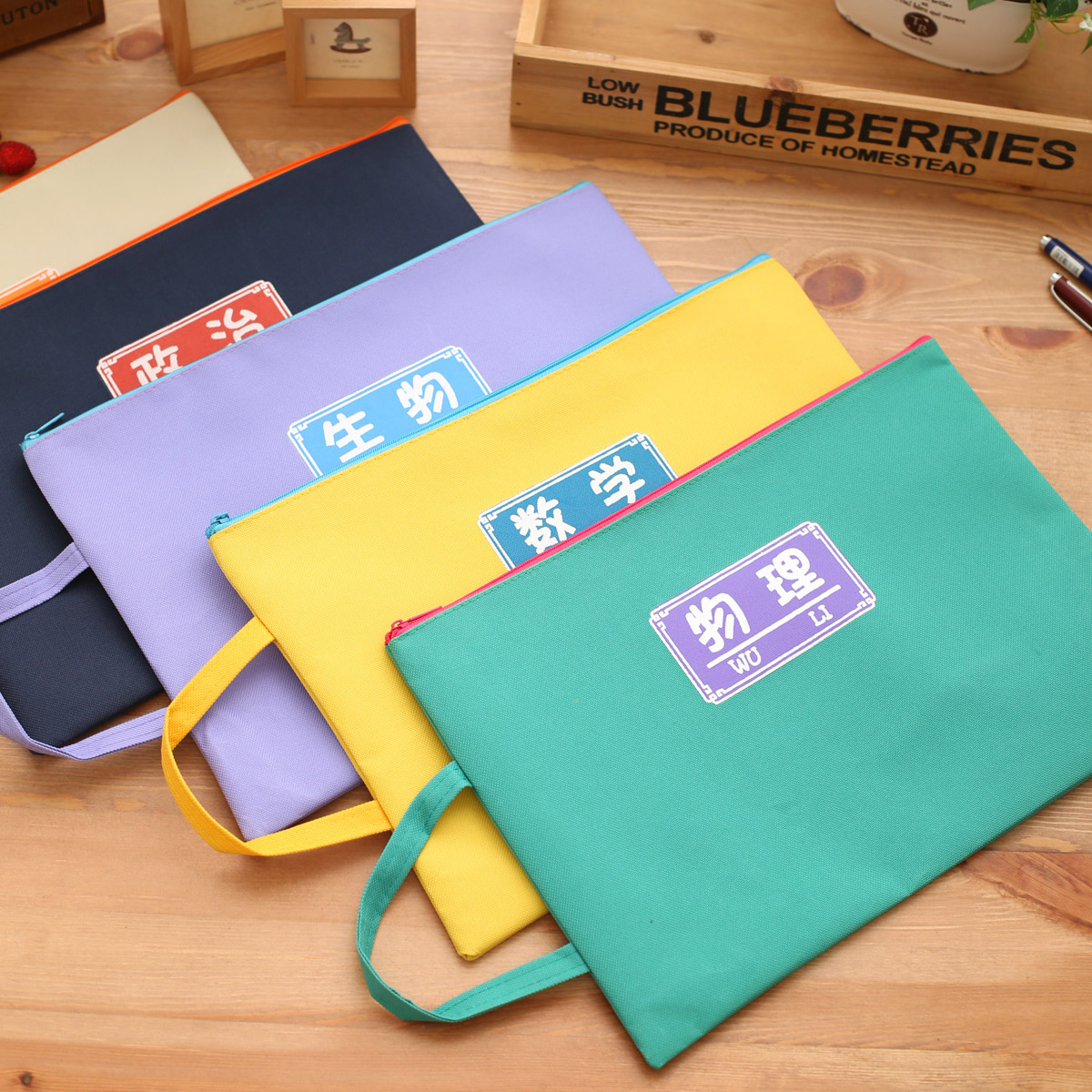 A4 Subjects File Bags Students a4 Sub-Section Handout English Number of subjects Examination paper Classification Information Kit Waterproof Laced Bag