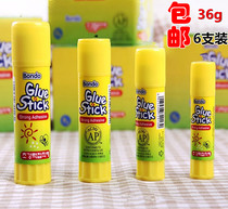 6 Korean-style solid glue office stationery learning supplies manual strong high viscosity safety non-stimulating glue stick