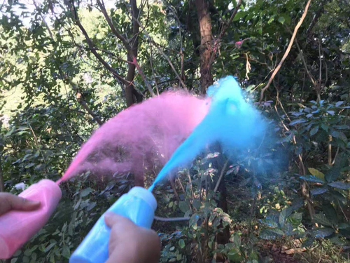 Цвет бутылочки бегущий порошок, кукурузный порошок, радужный распылительный цвет.