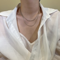 Japanese craft classic 18K gold super flash diamond chain k white k yellow two-color 7 3g+45cm limited time super special price