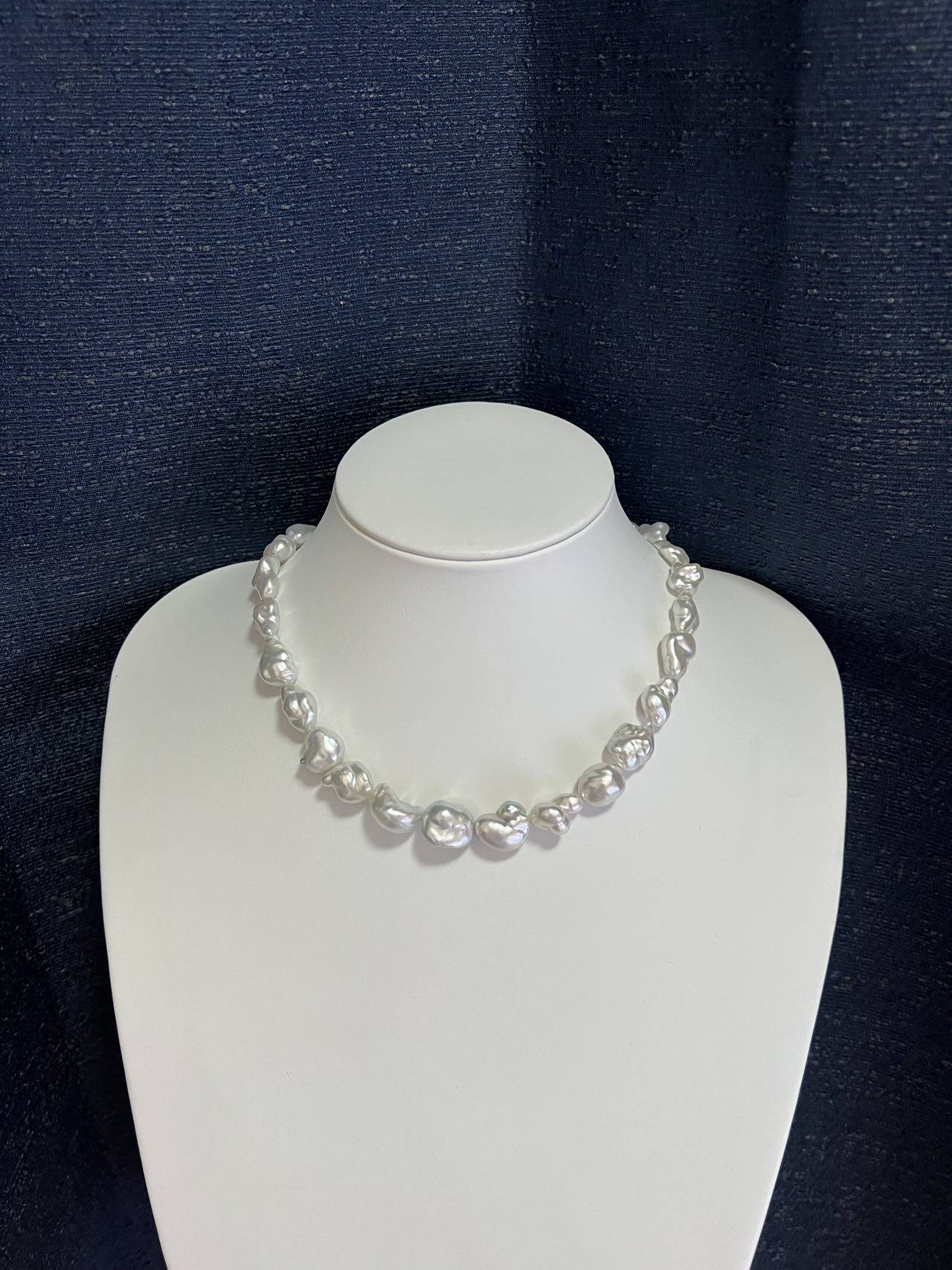 Nanyang Australia white butterfly keshi pearl necklace 3 - 7mm shipment in Japan