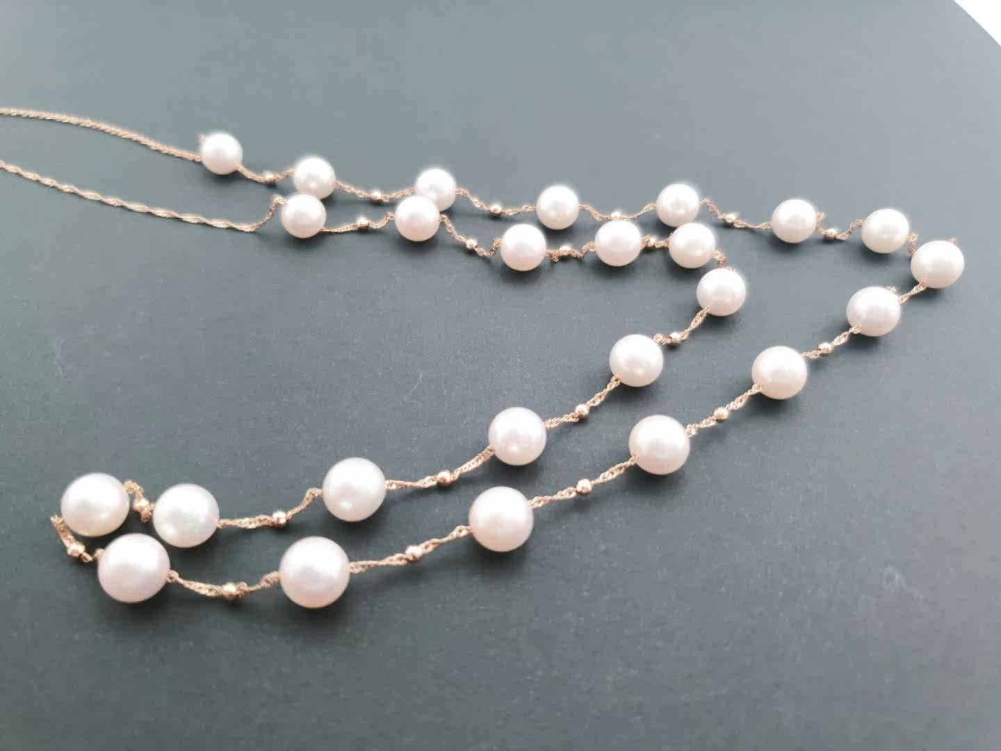 Japan Direct Mail Noble Luxury Atmosphere Natural Marine Genuine Pearl Fashion Temperament Woman Style Necklace