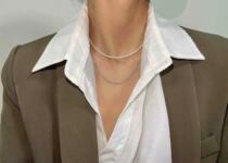 Cai Lin Japans Akoya millet baby seawater pearl necklace 5 5-6 0 aurora penetrating powder is round true scientific research