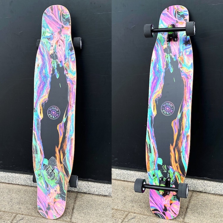 Wooden long board professional male and female DIVA obsidian DC flat-flower introduction professional brush street board more than skateboard
