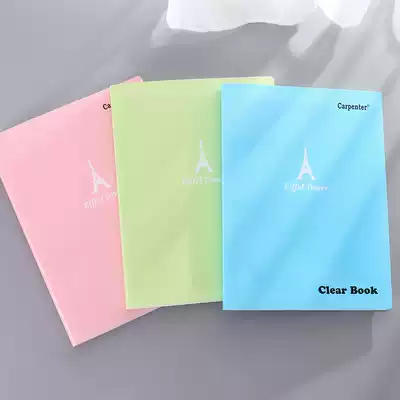 Multifunctional A4 file bag insert multi-layer transparent folder test paper clip Korean version of hipster Information Book 60 pages