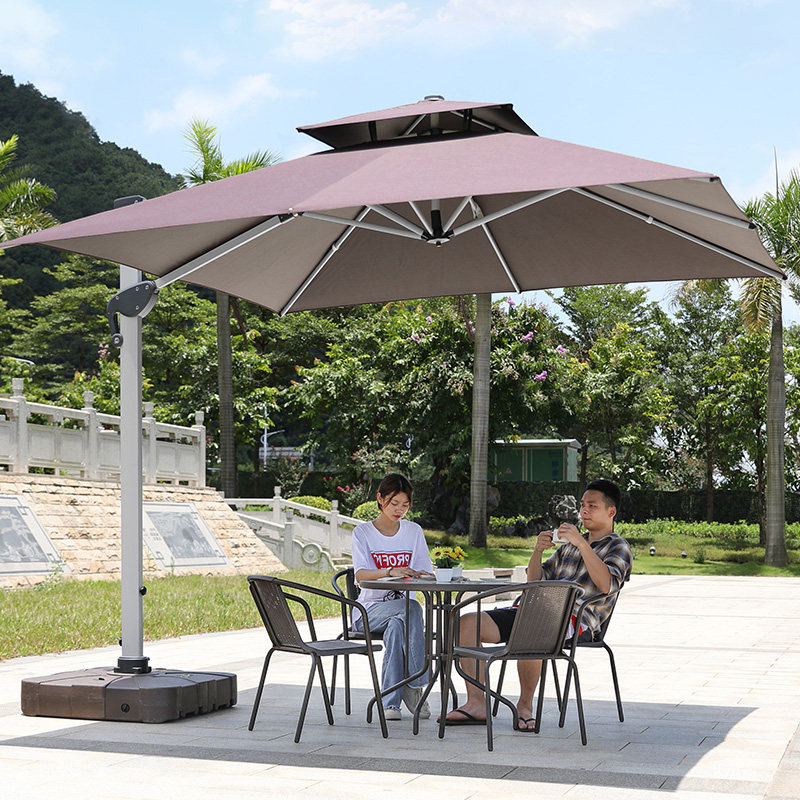 Outdoor beach umbrella Courtyard Garden Large balcony Balcony Stall Outdoor Beach Sunscreen Terrace Large Rome Umbrella