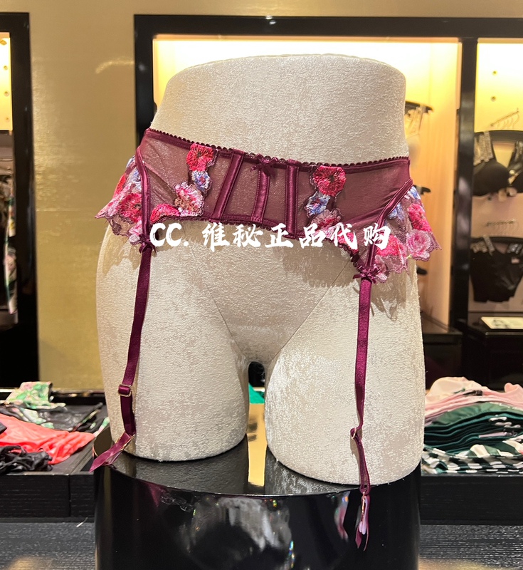 Victoria's Secret New Sexy Lace Embroidered Rose Patchwork Garter Belt