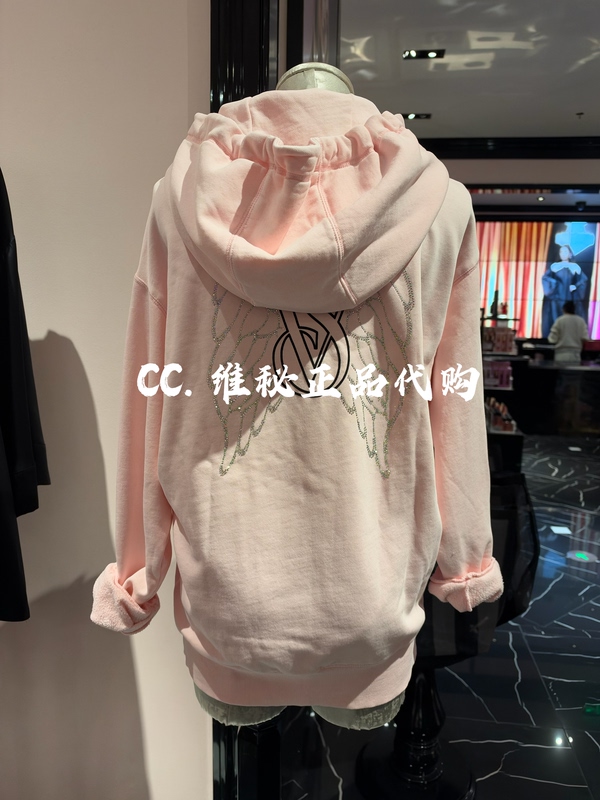 Victoria's Secret New Vs Letter Rhinestone Wings Limited Edition Comfortable Sweatshirt Hoodie Jacket Top Victoria's Secret New Vs Letter Rhinestone Wings Limited Edition Comfortable Sweatshirt Hoodie Jacket Top