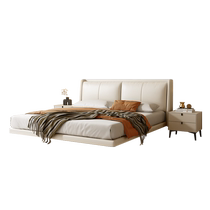 Femax suspended bed minimalist light luxury master bedroom internet celebrity soft bed 2024 new modern simple leather bed