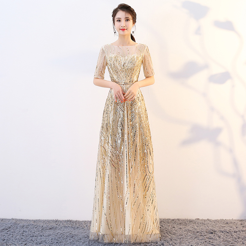 Evening dress, long long skirt, nail sequins, 2018, new collection Evening dress, long long skirt, nail sequins, 2018, new collection