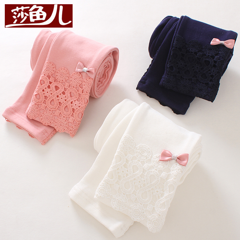 Girls ' inner pants wear Foreign school 2021 new spring and autumn cotton thin children's pants white children's pants