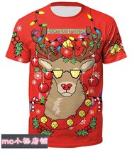 Christmas New Youth short sleeve mens and womens T-shirt