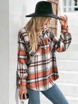 AUT winter thickened cashmere plaid shirt coat