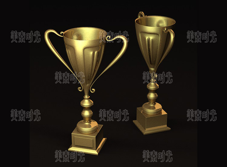 图片[3]-5个金属冠军雕花荣誉奖杯C4D模型OBJ格式文件3d立体三维素材C1055-cg男孩