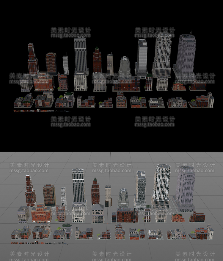 图片[4]-Kitbash3d-Brooklyn布鲁克林blender建筑楼房C4D模型3d素材集K050-cg男孩
