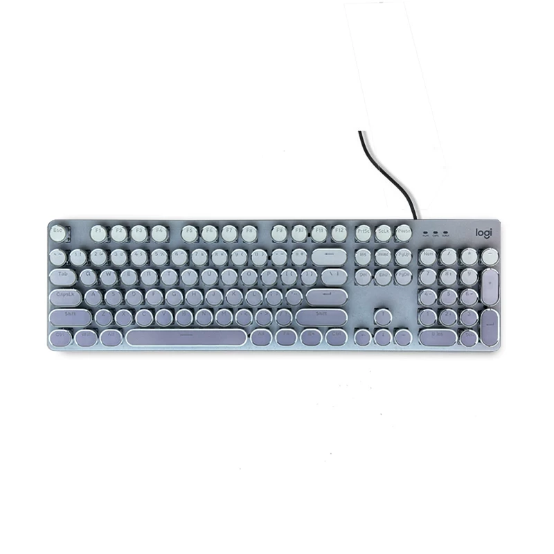 Механическая клавиатура Logitech K845 проводная для игр в ретро-панк стиле девочек, зелёная ось красная ось, в одном стиле