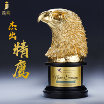 Golden Eagle Crystal Trophy Customized Honor Creative Enterprise Honor Outstanding Employee Outstanding Elite Prizes Customized