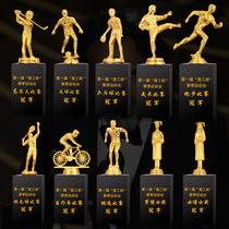 Sports Little Golden Man Trophy Oscar Gold Award Golden Horse Award souvenir Free printing customization