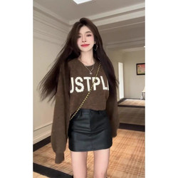 Autumn 2025 Sexy black PU leather skirt A- line skirt women Plus Size Ladies small high waist Easiest for match bodycon dress
