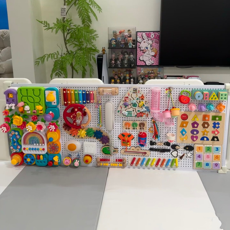 Baby Montessori Busy Board DIY Accessories Hole Board Accessories Three-Color Switch Light Switch Button Educational Toys