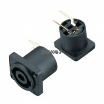 Two-core bending corner sound box sound professional socket mother seat 2-core sound wire joint power amplifier Carnon head Ohm plug