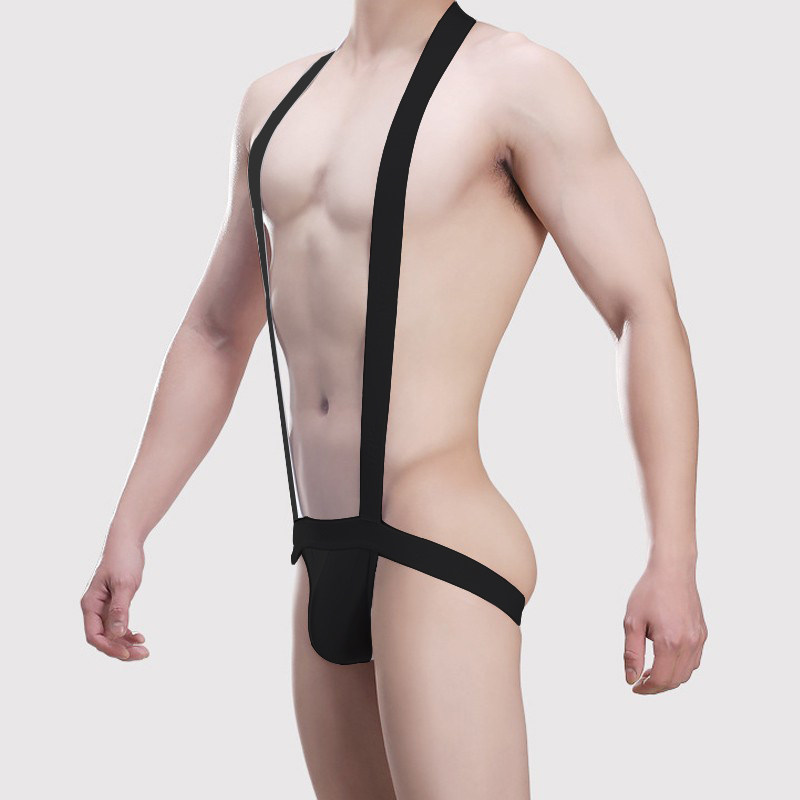 2 pieces of choice Personalized sling men's thong jumpsuit pure cotton white briefs sexy buttocks double thong underwear