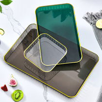 Pallet household transparent bone spit cup cup tea tray living room tray rectangular simple creative fruit plate