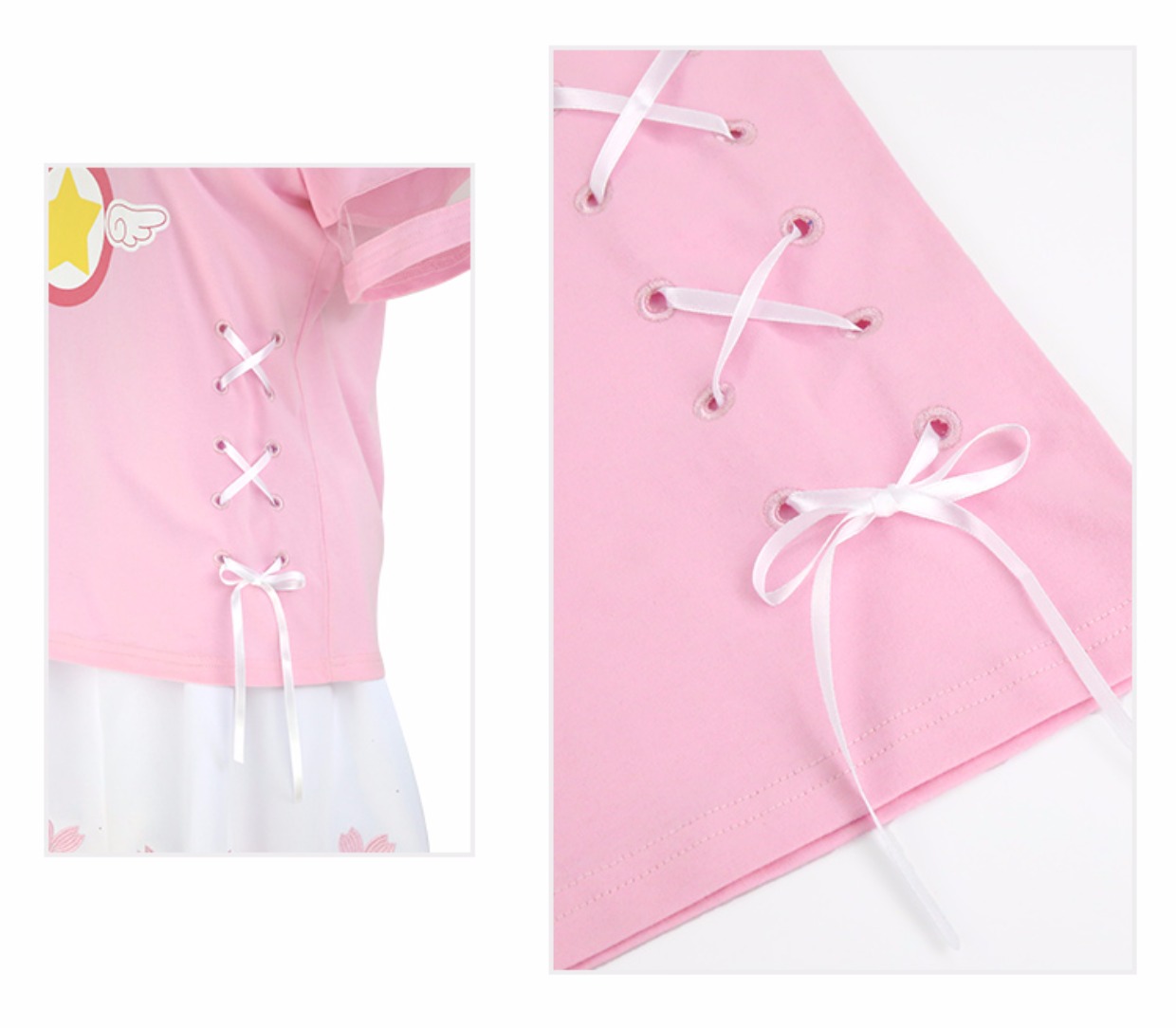 Mèo chúc Woody Sakura Magic Sakura Áo thun Sakura Dây váy ngắn Ngọt ngào dễ thương Anime xung quanh thứ cấp - Carton / Hoạt hình liên quan các hình sticker cute