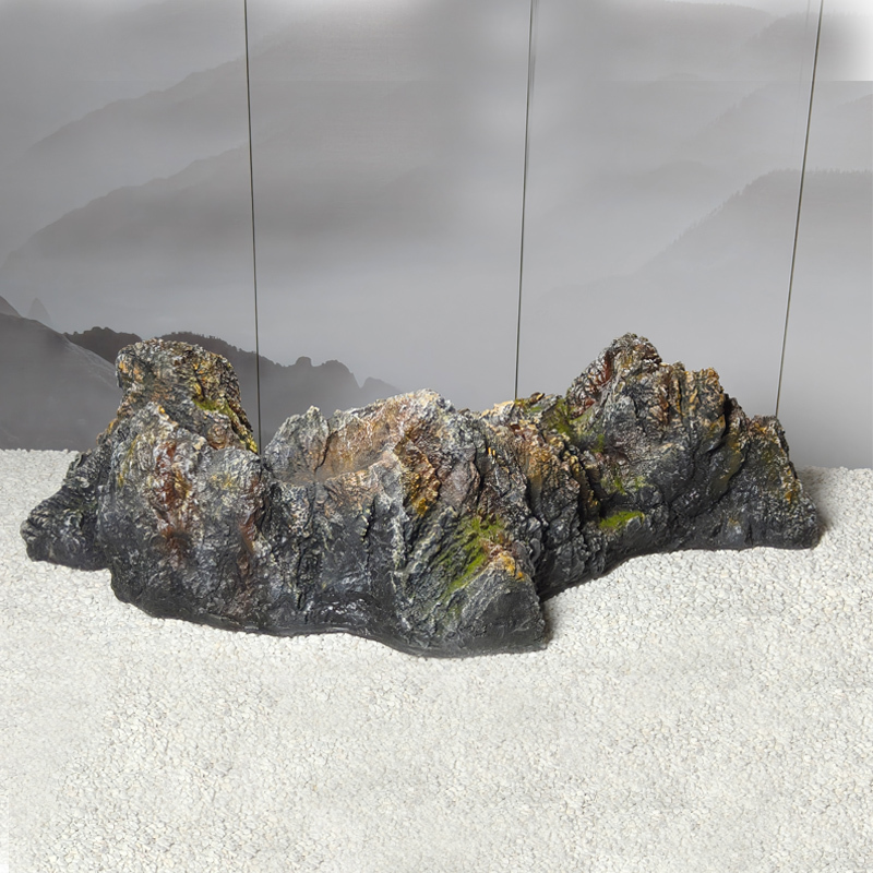 Qianli Jiangshan Fiberglass Simulated Stone Ornaments for Living Room, Fish Pond, Chinese-Style Decoration, Courtyard Landscaping, Feng Shui House Protection