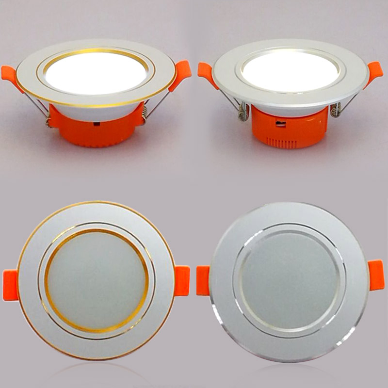 Three-color dimming downlight LED ceiling light Embedded 7 5 8 cm 3W5W downlight spot light 3 inch 2 5 inch